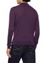 Back View - Click To Enlarge - JOHN SMEDLEY - Standard Fit Merino Wool Cable Polo