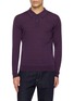 JOHN SMEDLEY Standard Fit Merino Wool Cable Polo