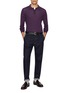 Figure View - Click To Enlarge - JOHN SMEDLEY - Standard Fit Merino Wool Cable Polo