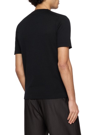 Back View - Click To Enlarge - JOHN SMEDLEY - Standard Fit Sea Island Cotton T-Shirt