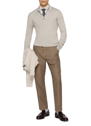 Figure View - Click To Enlarge - JOHN SMEDLEY - Standard Fit Sea Island Cotton Polo