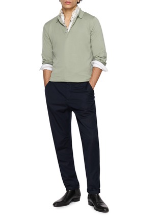 Figure View - Click To Enlarge - JOHN SMEDLEY - Standard Fit Sea Island Cotton Polo