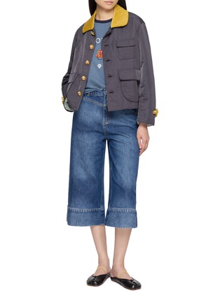 Figure View - Click To Enlarge - LAOWLA - Band Embroidered Raglan Top