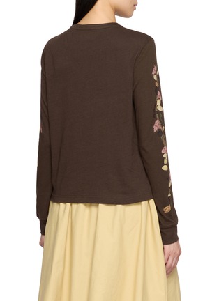 Back View - Click To Enlarge - LAOWLA - Floral Print Henley Long Sleeve Top