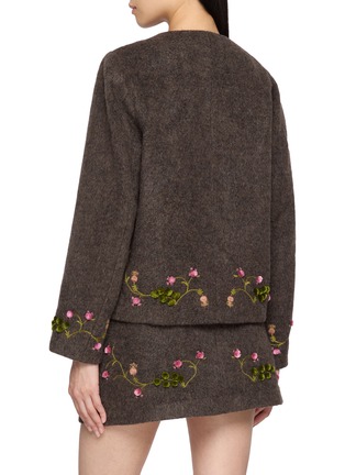 Back View - Click To Enlarge - LAOWLA - Coffee Tree Embroidered Blazer Jacket