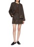 Figure View - Click To Enlarge - LAOWLA - Coffee Tree Embroidered Blazer Jacket