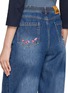  - LAOWLA - Embroidered Wide Leg Cropped Jeans