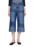 LAOWLA Embroidered Wide Leg Cropped Jeans