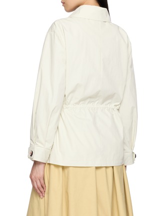 Back View - Click To Enlarge - LAOWLA - Drawstring Waist Embroidered Button Short Coat