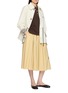 Figure View - Click To Enlarge - LAOWLA - Drawstring Waist Embroidered Button Short Coat