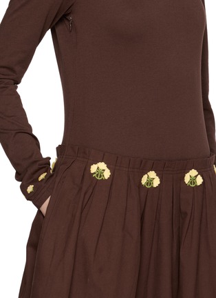  - LAOWLA - Flower Detail Long Sleeve Midi Dress