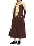 Figure View - Click To Enlarge - LAOWLA - Flower Detail Long Sleeve Midi Dress