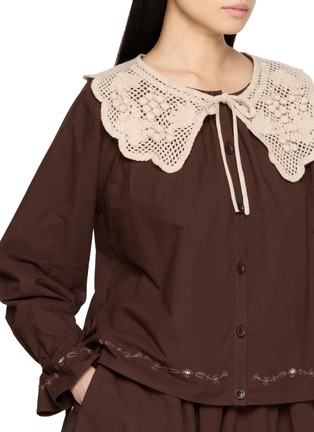  - LAOWLA - Wool Cape Embroidered Blouse