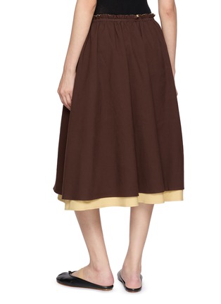 Back View - Click To Enlarge - LAOWLA - Embroidered Reversible Midi Skirt