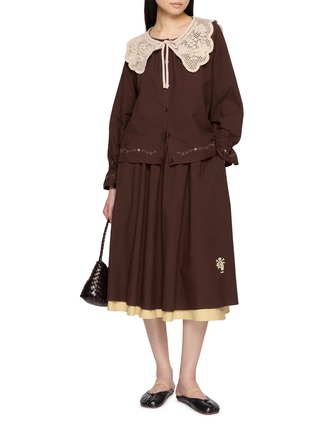 Figure View - Click To Enlarge - LAOWLA - Embroidered Reversible Midi Skirt
