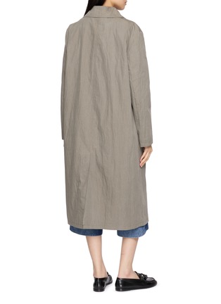 Back View - Click To Enlarge - LAOWLA - Embroidered Button Long Coat
