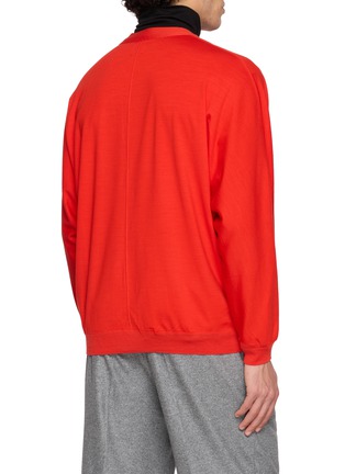 Back View - Click To Enlarge - GOOD PEOPLE GOOD STITCHING GOOD PRODUCT - Deep V Neck Knit Sweater