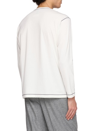 Back View - Click To Enlarge - GOOD PEOPLE GOOD STITCHING GOOD PRODUCT - Contrast Topstitch Long Sleeve T-shirt