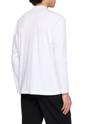 Back View - Click To Enlarge - GOOD PEOPLE GOOD STITCHING GOOD PRODUCT - Mock Neck Long Sleeve T-shirt