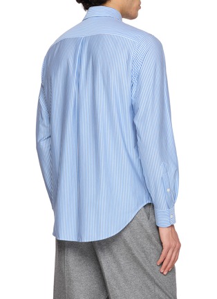 Back View - Click To Enlarge - GOOD PEOPLE GOOD STITCHING GOOD PRODUCT - Striped Regular Collar Long Sleeve Shirt