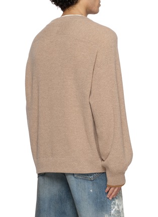 Back View - Click To Enlarge - ANCELLM - Zip Up Knit Cardigan