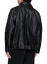 Back View - Click To Enlarge - ANCELLM - Aged Belted Biker Jacket