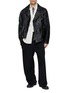 Figure View - Click To Enlarge - ANCELLM - Aged Belted Biker Jacket