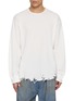 ANCELLM Damaged Waffle Crewneck T-Shirt