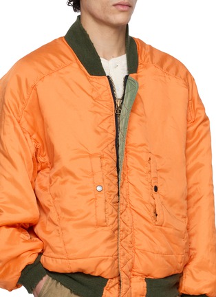  - ANCELLM - Distressed Reversible Bomber Jacket