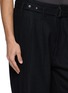  - ANCELLM - Pleated Integrated Belt Wool Wide Leg Pants