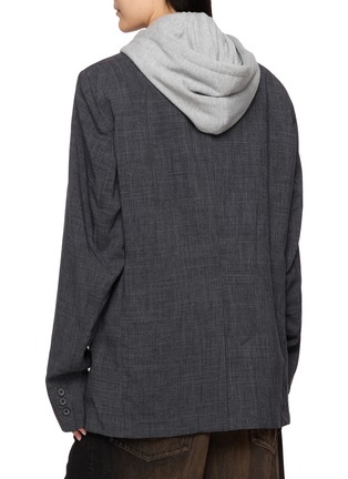 Back View - Click To Enlarge - MIHARA YASUHIRO - Three Layered Houndstooth Single Breasted Blazer