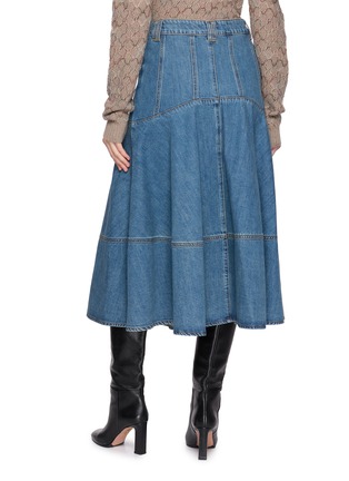 Back View - Click To Enlarge - BOINIGAN - Flared Medium Wash Midi Skirt