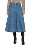 Main View - Click To Enlarge - BOINIGAN - Flared Medium Wash Midi Skirt