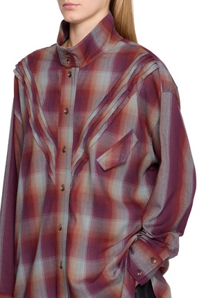  - BOINIGAN - Pleated Checkered Long Shirt