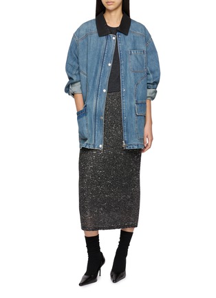 Figure View - Click To Enlarge - BOINIGAN - Medium Wash Denim Workwear Jacket