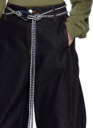  - BOINIGAN - Dark Wash Denim Wide Leg Midi Shorts