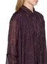  - BOINIGAN - Star Patterned Asymmetric Drape Sheer Shirt Dress