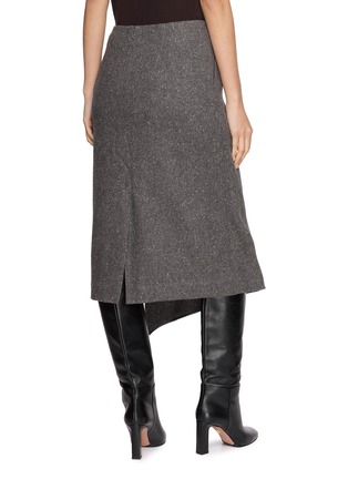 Back View - Click To Enlarge - BOINIGAN - Draped Front Key Charm Midi Skirt