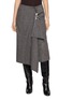 BOINIGAN Draped Front Key Charm Midi Skirt