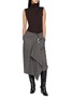 Figure View - Click To Enlarge - BOINIGAN - Draped Front Key Charm Midi Skirt