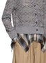  - BOINIGAN - Layered Check Ruffle Knit Cardigan
