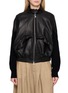 BOINIGAN Raglan Sleeve Zip Up Leather Jacket