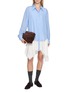 Figure View - Click To Enlarge - BOINIGAN - Lace Trimmed Asymmetric Shirt Dress