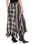 Back View - Click To Enlarge - BOINIGAN - Check Weave Asymmetrical Maxi Skirt