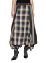 BOINIGAN Check Weave Asymmetrical Maxi Skirt