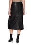 Back View - Click To Enlarge - BOINIGAN - Leather A-Line Skirt