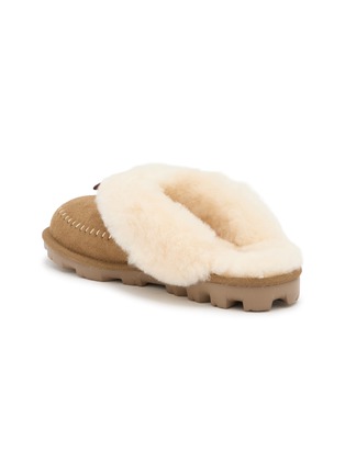  - UGG - Coquette Stitch Suede Shearling Slides