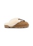 UGG Coquette Stitch Suede Shearling Slides