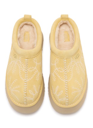 Detail View - Click To Enlarge - UGG - Tazz Botanic Suede Shearling Slides