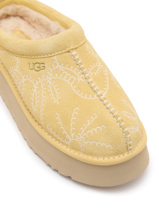 Detail View - Click To Enlarge - UGG - Tazz Botanic Suede Shearling Slides